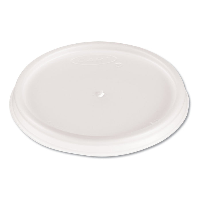 Dart Plastic Lids, Fits 4 oz Cups, Vented, Translucent, 100/Pack, 10 Packs/Carton