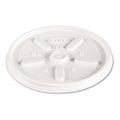 Dart Plastic Lids for Foam Cups, Bowls and Containers, Vented, Fits 6-14 oz, White, 100/Pack, 10 Packs/Carton