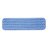 Rubbermaid Microfiber Wet Room Pad, Split Nylon/Polyester Blend, 18", Blue, 12/Carton