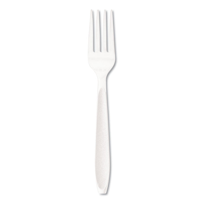 Dart Impress Heavyweight Full-Length Polystyrene Cutlery, Fork, White, 1000/Carton