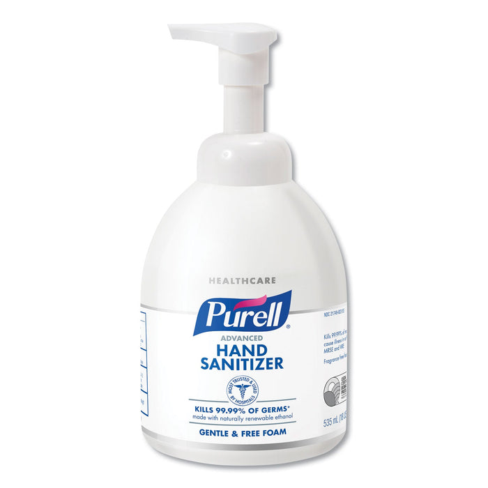 PURELL Green Certified Advanced Instant Foam Hand Sanitizer, 535 ml Bottle, Unscented, 4/Carton