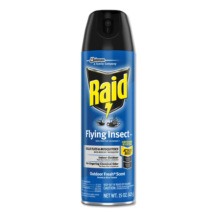 Raid Flying Insect Killer, 15 oz Aerosol Spray, 12/Carton