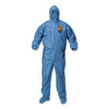 KleenGuard A60 Blood and Chemical Splash Protection Coveralls, 2X-Large, Blue, 24/Carton