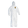 KleenGuard A40 Elastic-Cuff and Ankles Hooded Coveralls, 2X-Large, White, 25/Carton