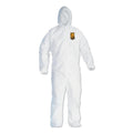KleenGuard A40 Elastic-Cuff and Ankles Hooded Coveralls, 2X-Large, White, 25/Carton