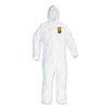 KleenGuard A20 Breathable Particle Protection Coveralls, Zipper Front, Large, White