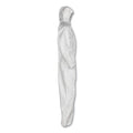 KleenGuard A30 Elastic-Back and Cuff Hooded Coveralls, 4X-Large, White, 21/Carton