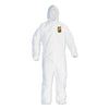 KleenGuard A40 Elastic-Cuff and Ankles Hooded Coveralls, X-Large, White, 25/Carton