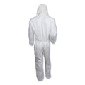 KleenGuard A30 Elastic Back and Cuff Hooded Coveralls, 3X-Large, White, 21/Carton