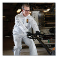 KleenGuard A40 Elastic-Cuff and Ankle Hooded Coveralls, Large, White, 25/Carton