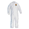 KleenGuard A30 Elastic-Back and Cuff Coveralls, Large, White, 25/Carton