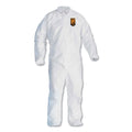 KleenGuard A30 Elastic-Back and Cuff Coveralls, Large, White, 25/Carton