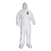 KleenGuard A20 Elastic Back and Ankle Hood and Boot Coveralls, X-Large, White, 24/Carton
