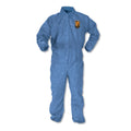 KleenGuard A60 Elastic-Cuff, Ankle and Back Coveralls, 2X-Large, Blue, 24/Carton