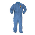 KleenGuard A60 Elastic-Cuff, Ankle and Back Coveralls, Large, Blue, 24/Carton