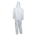 KleenGuard A40 Elastic-Cuff and Ankle Hooded Coveralls, 4X-Large, White, 25/Carton