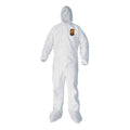 KleenGuard A40 Elastic-Cuff, Ankle, Hood and Boot Coveralls, X-Large, White, 25/Carton