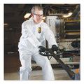 KleenGuard A40 Elastic-Cuff and Ankles Hooded Coveralls, X-Large, White, 25/Carton