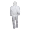 KleenGuard A20 Elastic Back, Cuff and Ankle Hooded Coveralls, Zip, X-Large, White, 24/Carton