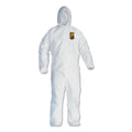 KleenGuard A40 Elastic-Cuff, Ankle, Hooded Coveralls, 3X-Large, White, 25/Carton
