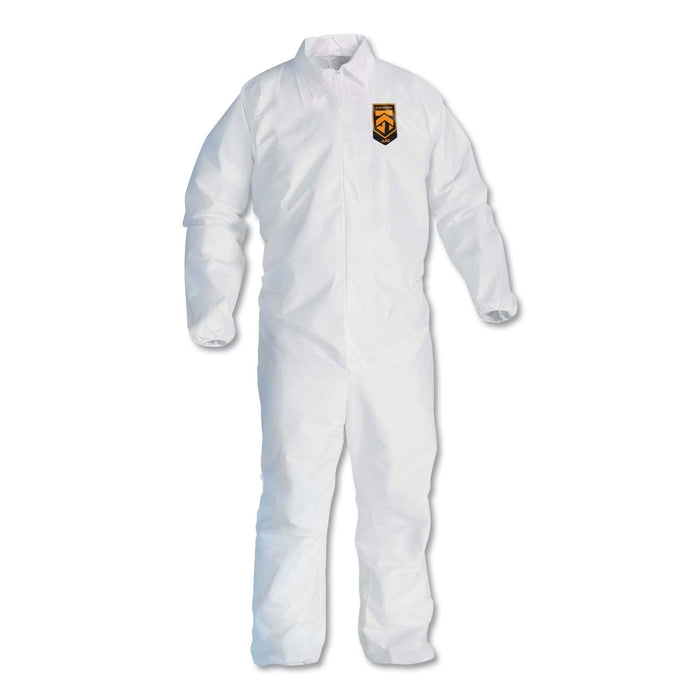 KleenGuard A40 Elastic-Cuff and Ankles Coveralls, 3X-Large, White, 25/Carton