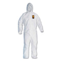 KleenGuard A20 Elastic Back, Cuff and Ankles Hooded Coveralls, 4X-Large, White, 20/Carton