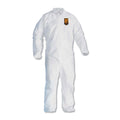 KleenGuard A30 Elastic-Back and Cuff Coveralls, 2X-Large, White, 25/Carton