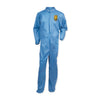 KleenGuard A20 Coveralls, MICROFORCE Barrier SMS Fabric, 2X-Large, Blue, 24/Carton