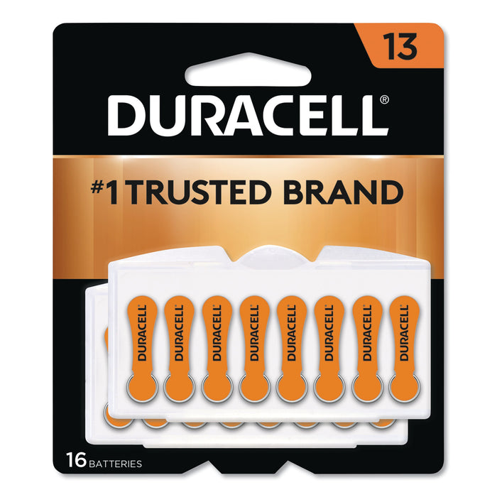 Duracell Hearing Aid Battery, #13, 16/Pack