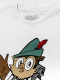 Woodsy Owl Give a Hoot Don't Pollute on Recycled T-Shirt - White by Tee Luv