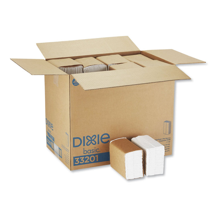 Georgia Pacific Tall Fold Dispenser Napkins, 1-Ply, 7 x 13 1/2, White, 10000/Carton