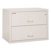 FireKing Insulated Lateral File, 2 Legal/Letter-Size File Drawers, Parchment, 37.5" x 22.13" x 27.75"