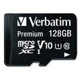 Verbatim 128GB Premium microSDXC Memory Card with Adapter, UHS-I V10 U1 Class 10, Up to 90MB/s Read Speed