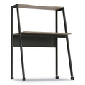 Linea Italia Kompass Flexible Home/Office Desk, 33" x 23.75" x 48", Natural Walnut