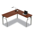 Linea Italia Trento Line L-Shaped Desk, 59.13" x 59.13" x 29.5", Cherry