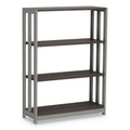 Linea Italia Trento Line Bookcase, Three-Shelf, 31.5w x 11.63d x 43.25h, Mocha