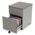 Linea Italia Urban Mobile File Pedestal, Left or Right, 2-Drawers: Box/File, Legal/A4, Ash, 16" x 15.25" x 23.75"