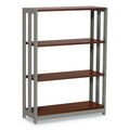 Linea Italia Trento Line Bookcase, Three-Shelf, 31.5w x 11.5d x 43.25h, Cherry