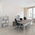 Linea Italia Trento Line Bookcase, Three-Shelf, 31.5w x 11.63d x 43.25h, Mocha