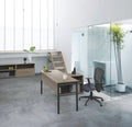 Linea Italia Urban Series Desk Workstation, 59" x 23.75" x 29.5", Natural Walnut
