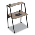 Linea Italia Kompass Flexible Home/Office Desk, 33" x 23.75" x 48", Natural Walnut