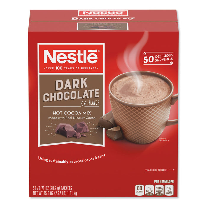 Nestlé Hot Cocoa Mix, Dark Chocolate, 0.71 oz, 50/Box