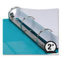 Samsill Earth’s Choice Biobased Durable Fashion View Binder, 3 Rings, 2" Capacity, 11 x 8.5, Turquoise, 2/Pack