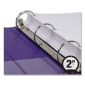 Samsill Earth’s Choice Biobased Durable Fashion View Binder, 3 Rings, 2" Capacity, 11 x 8.5, Purple, 2/Pack
