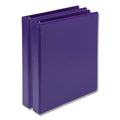 Samsill Earth’s Choice Biobased Durable Fashion View Binder, 3 Rings, 1" Capacity, 11 x 8.5, Purple, 2/Pack