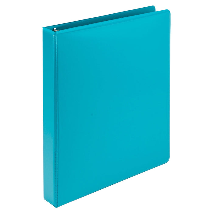 Samsill Earth’s Choice Biobased Durable Fashion View Binder, 3 Rings, 1" Capacity, 11 x 8.5, Turquoise, 2/Pack