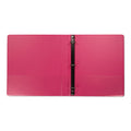 Samsill Earth’s Choice Biobased Durable Fashion View Binder, 3 Rings, 1" Capacity, 11 x 8.5, Berry, 2/Pack