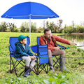 Folding Double Camping Chair with Umbrella (Blue) by DailySale