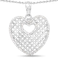 0.52 Carat Genuine White Diamond .925 Sterling Silver Pendant by Bids.com