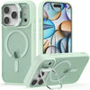 Magnetic Kickstand Case for iPhone 17 Pro Mint Military-Grade Shockproof Matte Semi-Clear Cover